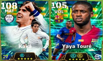 Conta Efootball Kaka 108 yaya toure 106 épico show time