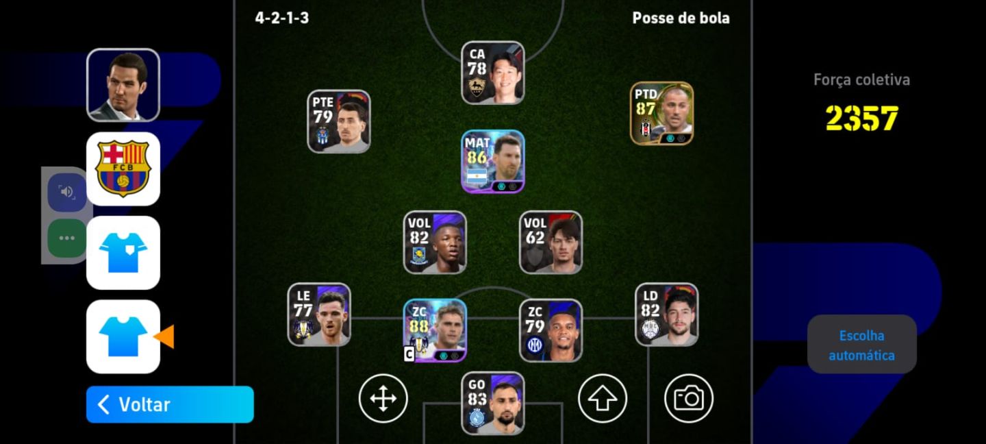 CONTAS EFOOTBALL INICIANTES