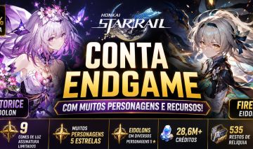 CONTA HONKAI: STAR RAIL ENDGAME | 9 CONES ASSINATURA | MUITOS T5 | EIDOLONS