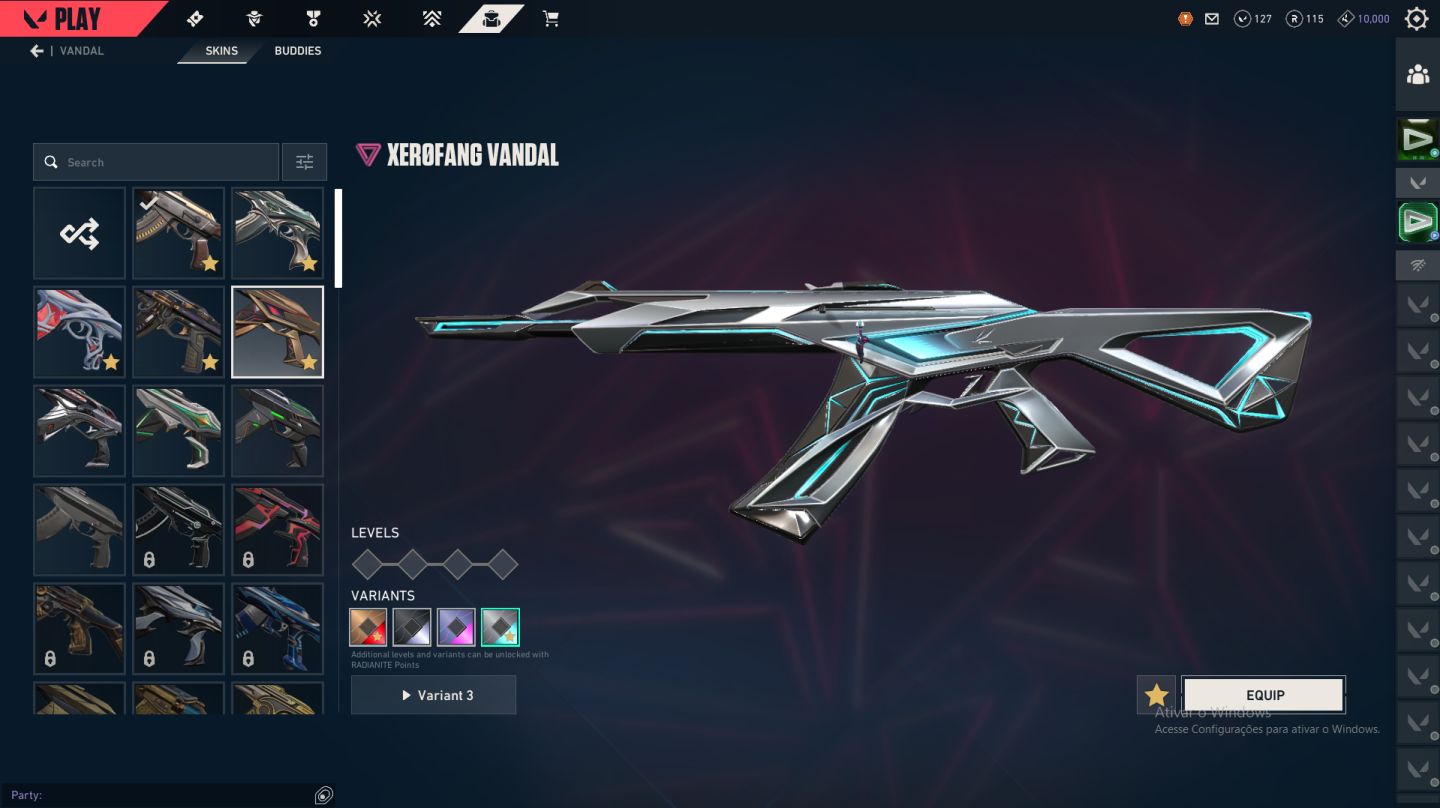 CONTA VALORANT: 3 FACAS, 5 PHANTOMS, 5 VANDAIS, GOLD 3 MAIS DE 1500 GASTOS