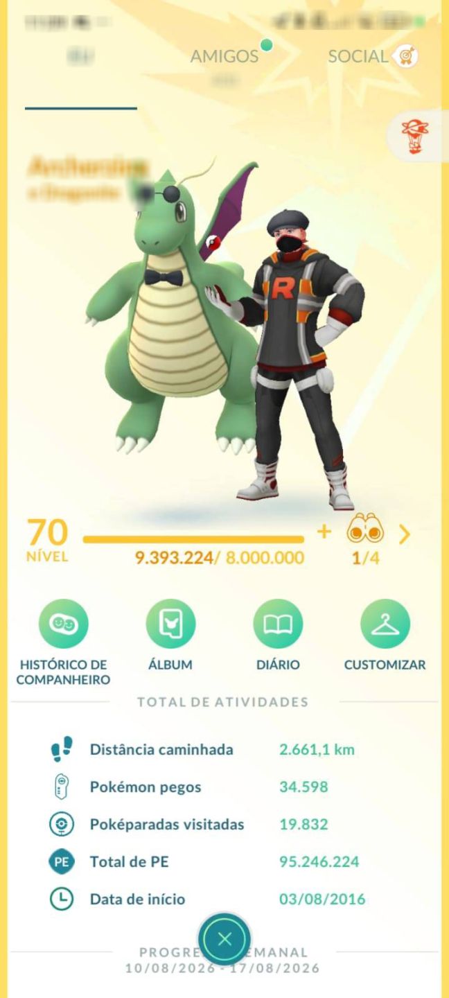 CONTA POKÉMON GO RARA LVL 70 | 1355 SHINY | 2647 POKÉMON | 275 EVENTOS