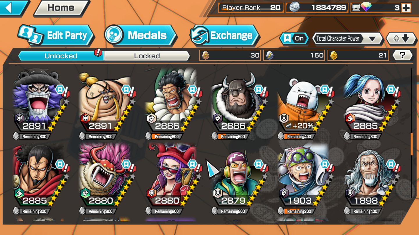 Conta iniciante com 9 EX