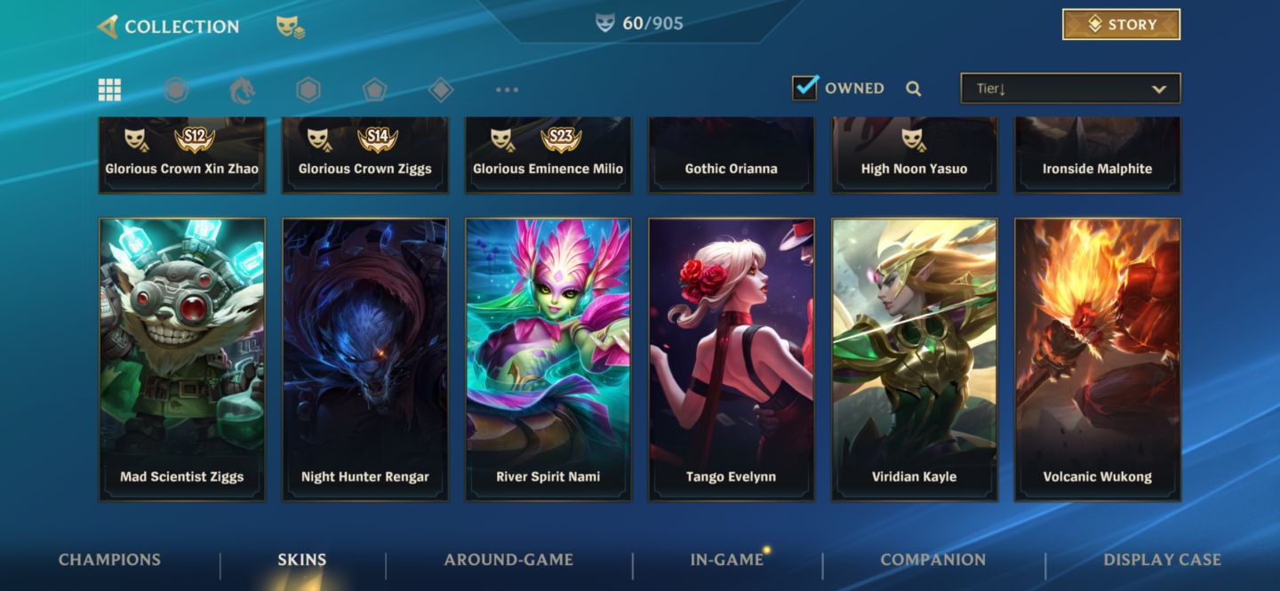 Conta Mestre com 60 Skins !
