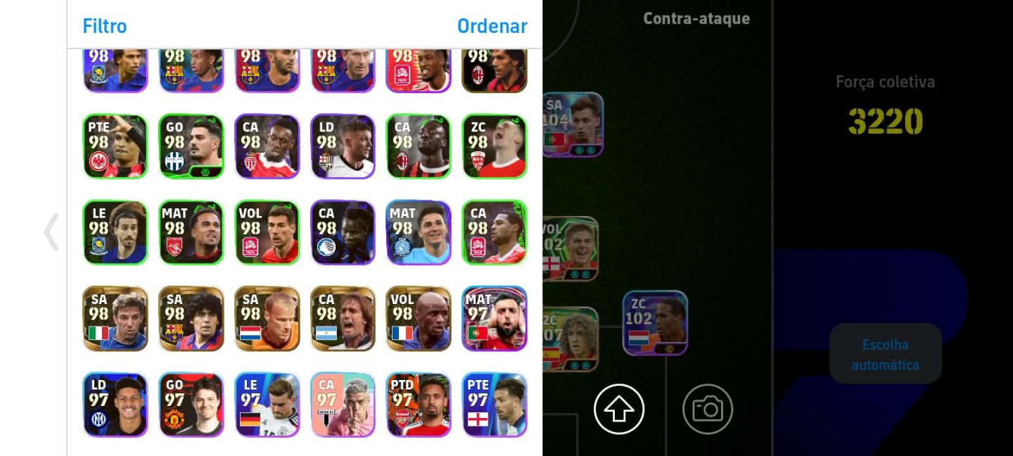 CONTA COM 3220 DE FORÇA + TIME LEGENDS + DESAILLY BIG TIME + PUYOL