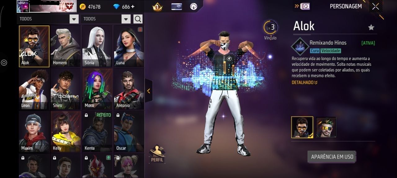 CONTA FREE FIRE LVL 15 MESTRE BR| TUNG TUNG|HYPE VISU|CAMISA FLUXO E 686 DIMAS