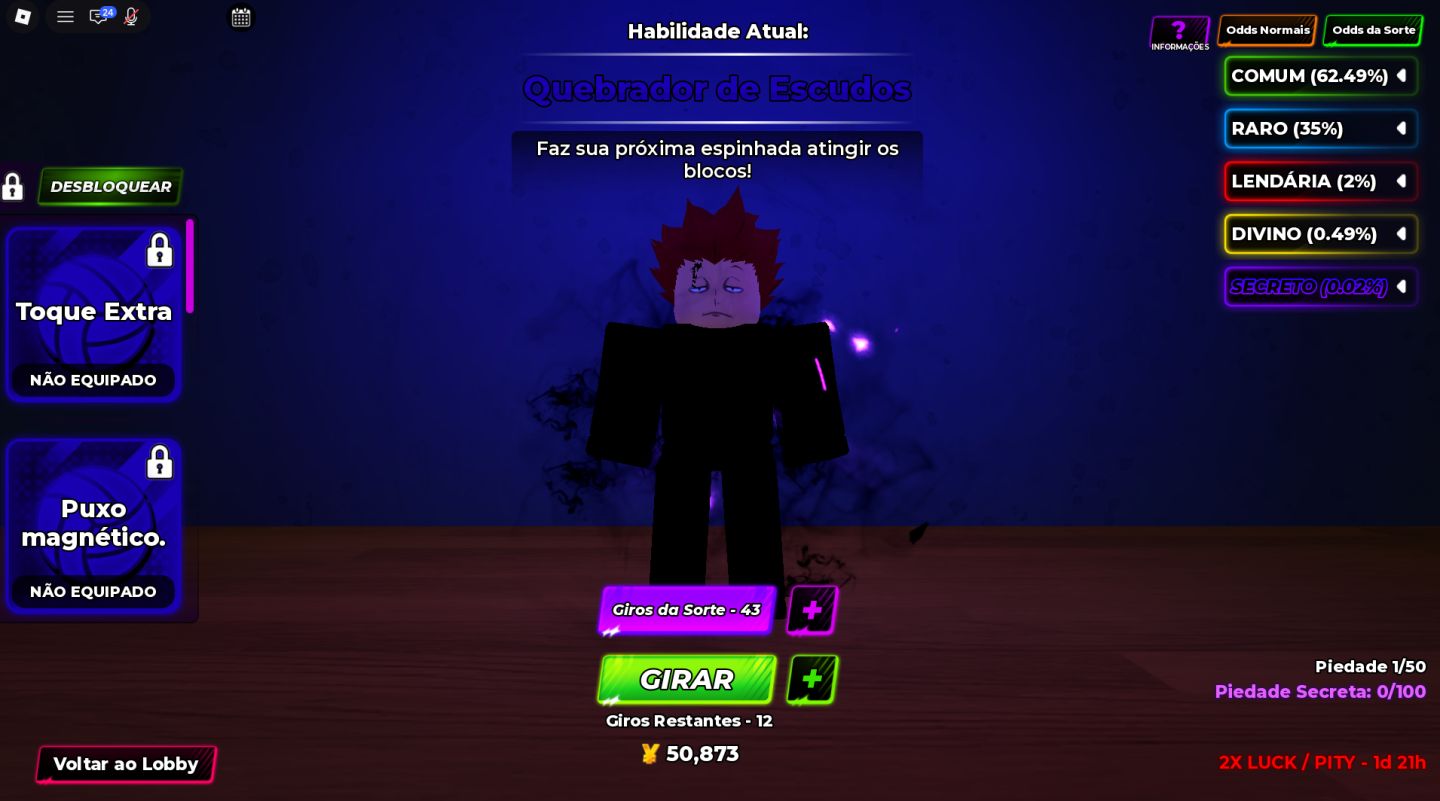 Conta recheado Voleibol legends ( pra sair rapido )