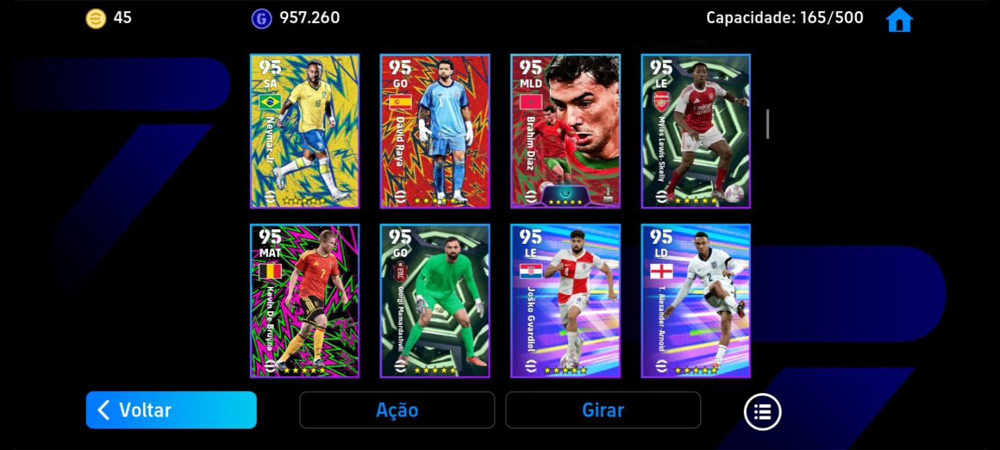 Conta Efootball - Técnico Mourinho ,Messi 104, Luiz Suárez blitz, Goleiro bugado