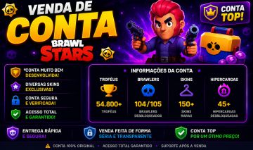 Conta de Brawl Stars | Muitas Skins | 104/105 BRAWLERS