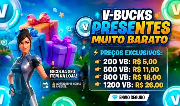 VBUCKS BARATOS - PRESENTE NO FORTNITE - Segurança e Entrega Garantida