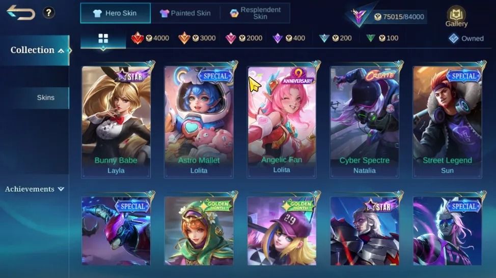 351 SKINS - FULL EMBLEMAS - FULL HEROIS