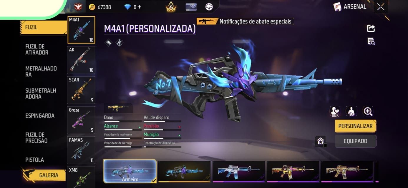 CONTA FREEFIRE - SUPER RARA- DINO VERDE - MANCHETE FOGO - LV 73