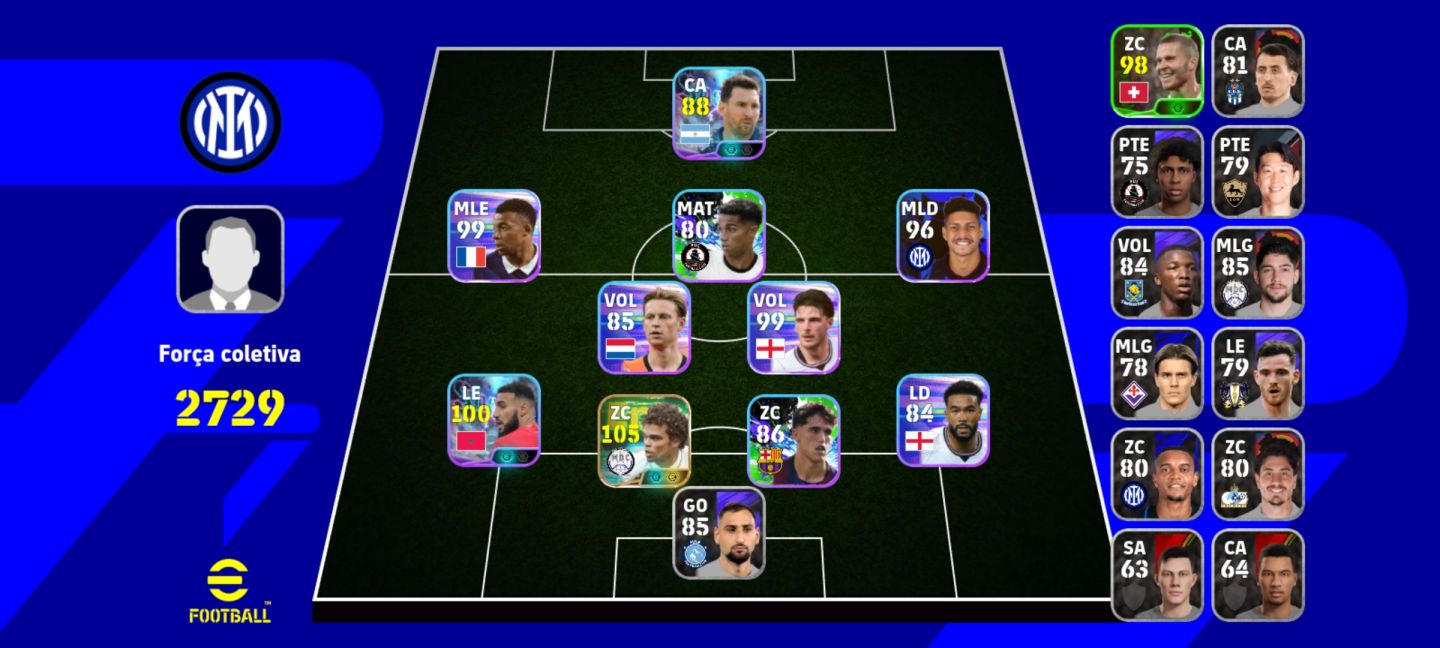 CONTA EFOOTBALL INICIANTE COM PEPE 107