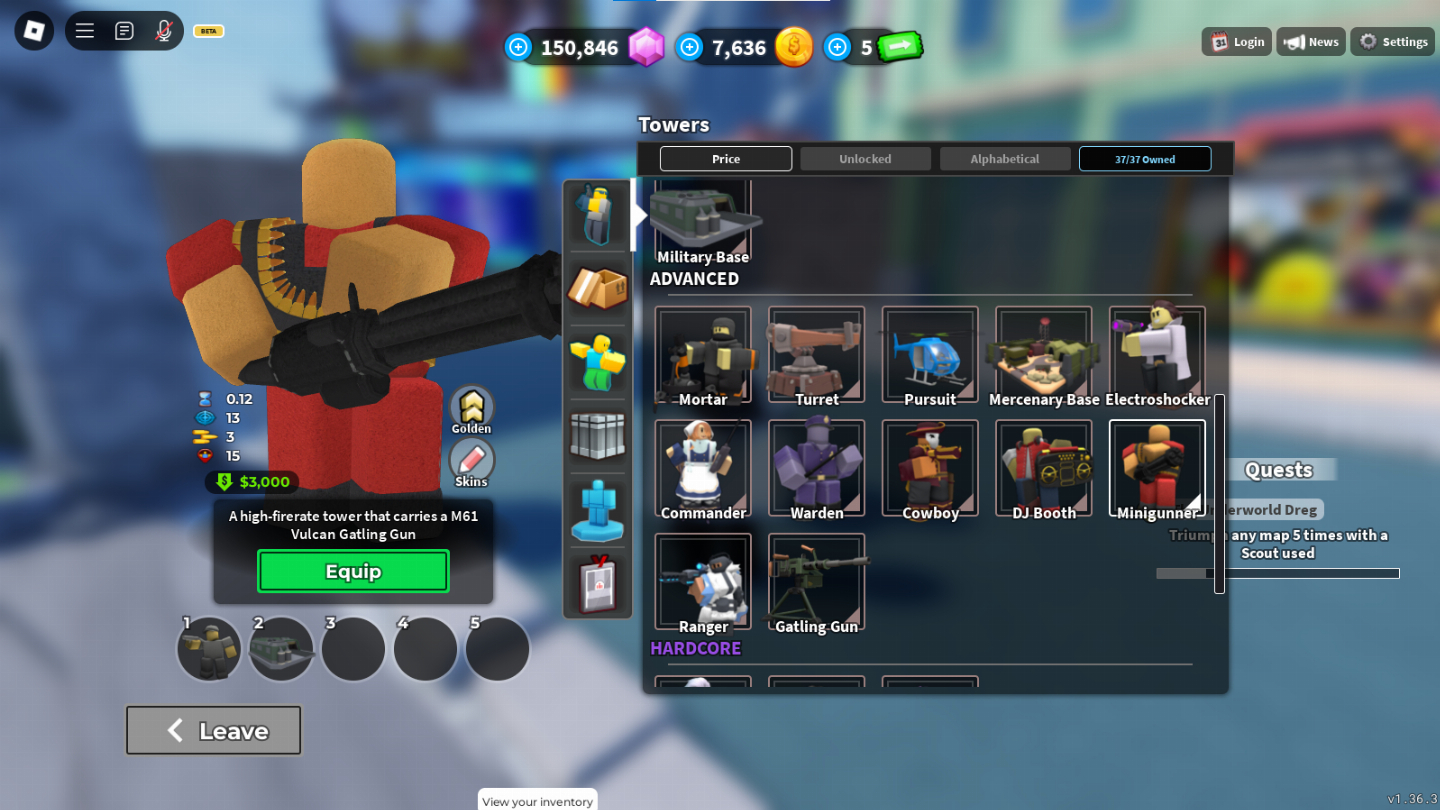 CONTA TOP GLOBAL TOWER DEFENSE SIMULATOR + UMA DAS MAIS RARAS DO JOGO INTEIRO!