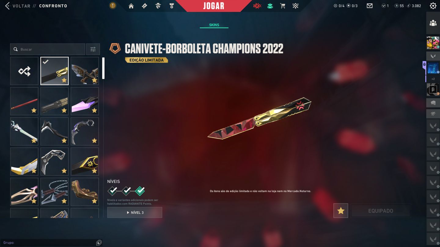 Conta Valorant com mais de 10K em skins. Champions 22/23/24/25, VCT, Arcane.