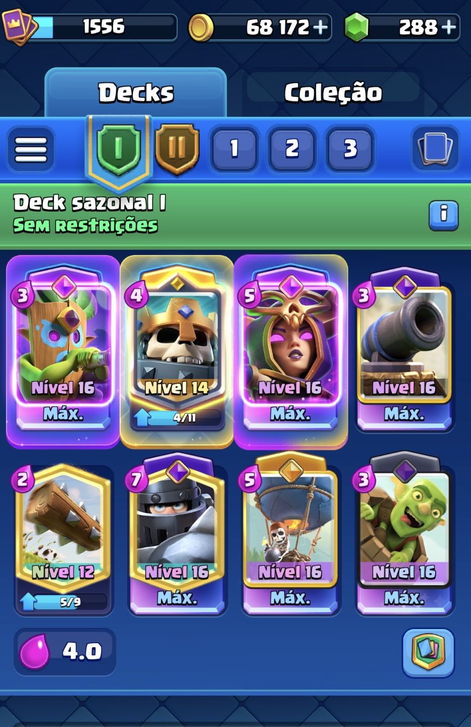 Conta Clash Royale 14K Troféus