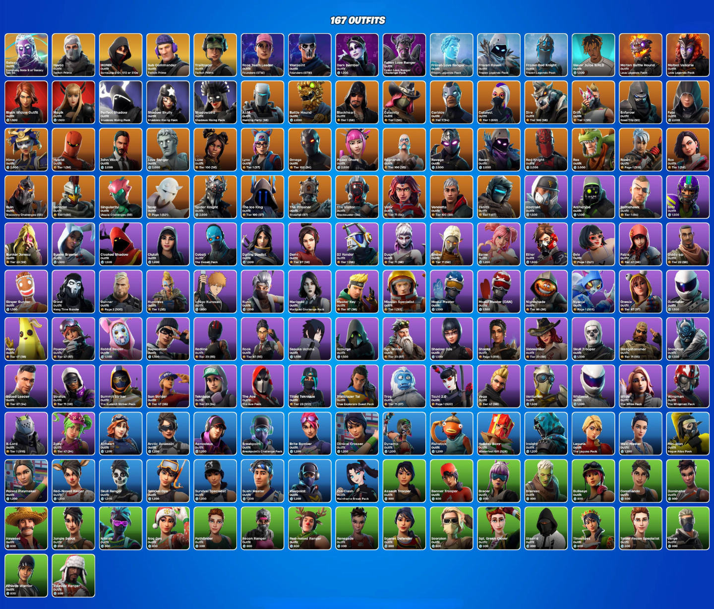 CONTA FORTNITE GALAXY + IKONIK + STW FUNDADOR + 167 SKINS - Valor Negociável