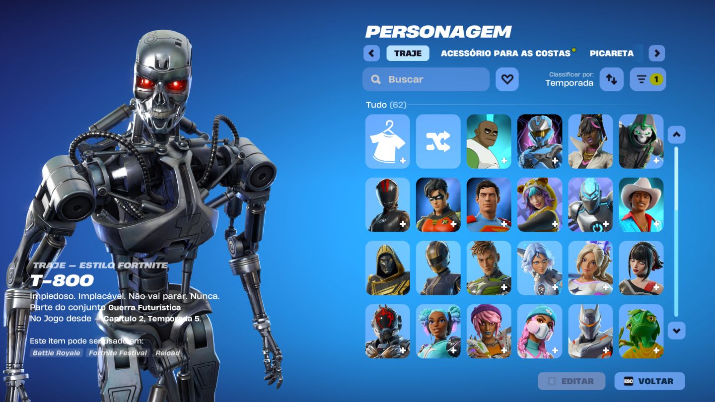 Conta epic rocket league com fennec boost padrao preto e fortnite 60+skins