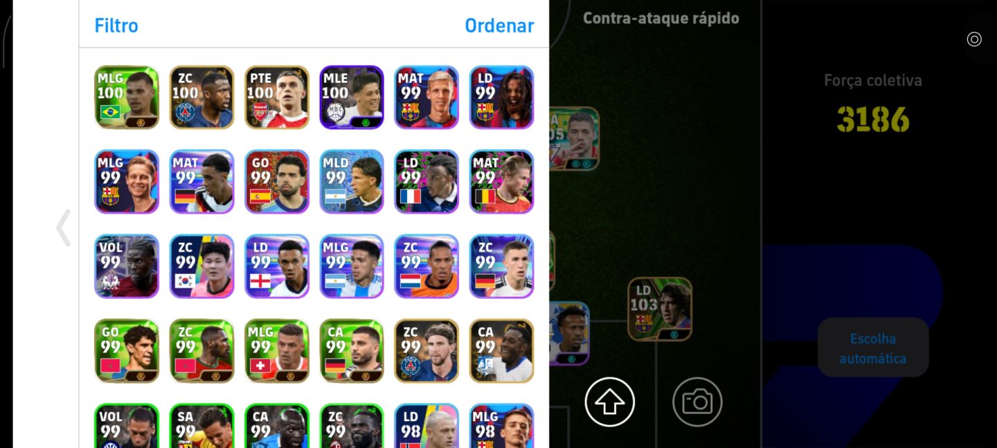 CONTA eFOOTBALL | FORÇA 3186 LENDAS E JOGADORES TOP! CONTE INCLUSO!