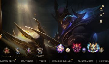 Conta monarca com 411 skins e vários cosméticos