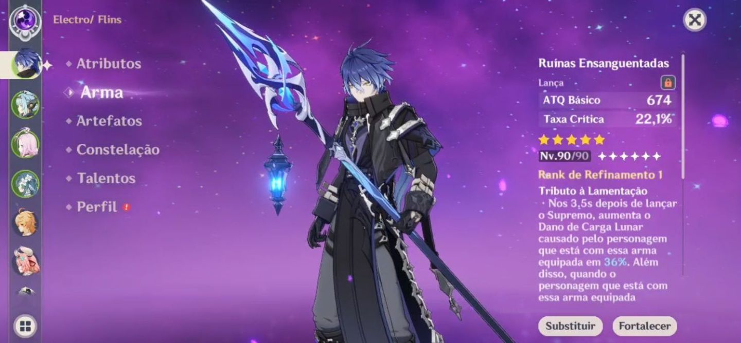 Conta Genshin com Flins C0R1 e Ineffa C0R1