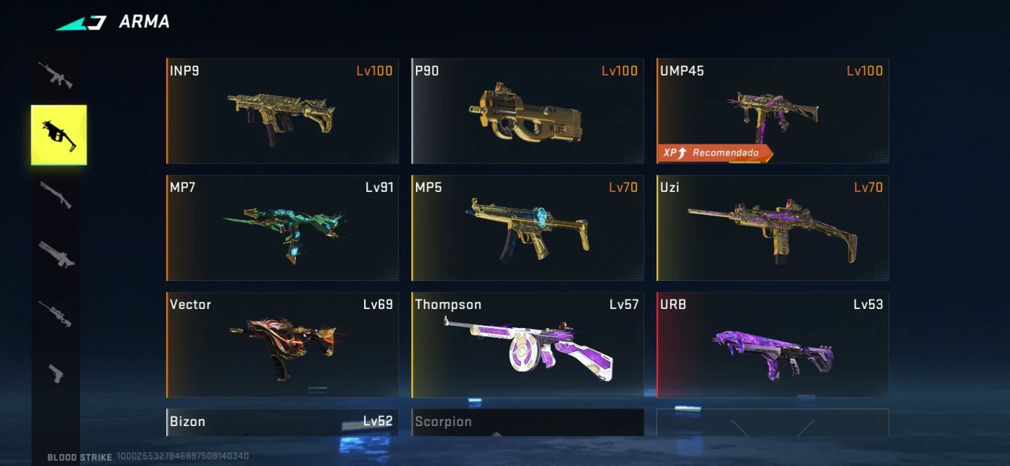 Conta Bs Antiga Contem 6 Passes +de 23 Skins de Armas +de 15 Skins de Personagen
