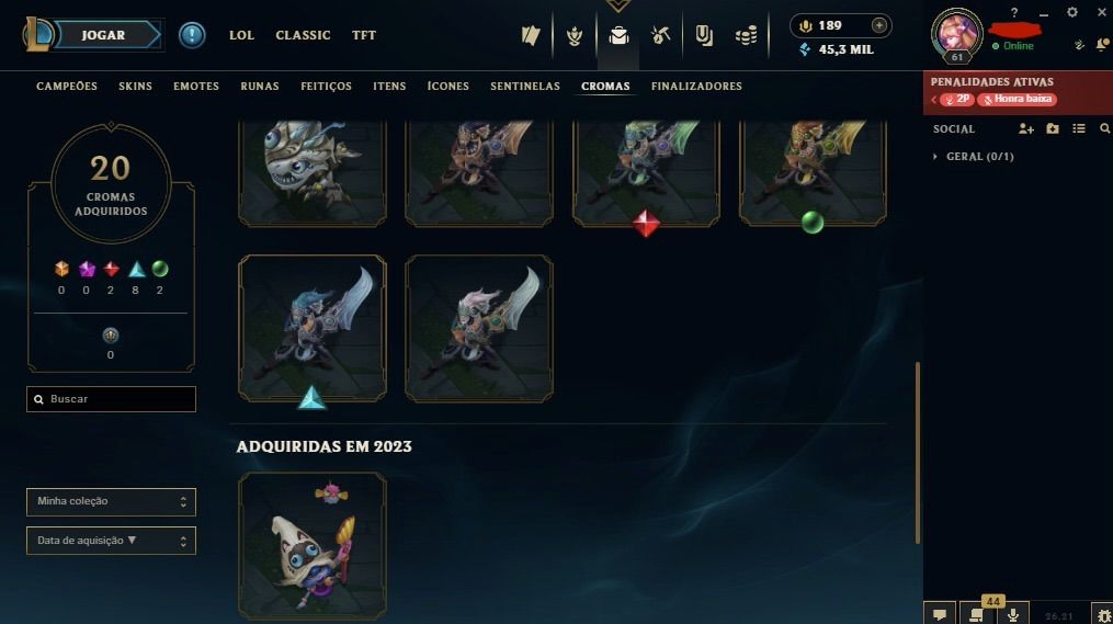 Conta main sup peel | diamante 4 com 77% de WR !