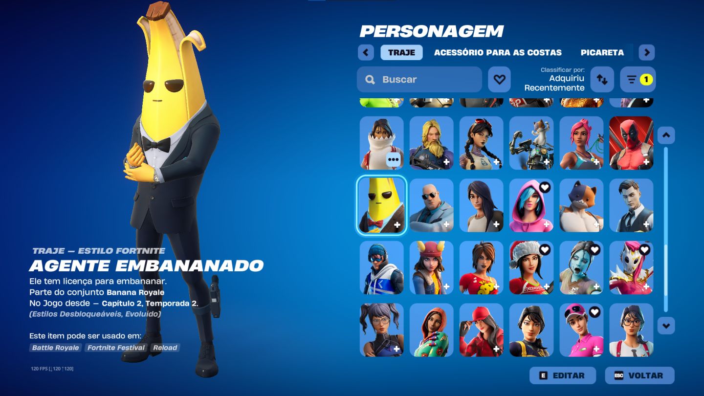 CONTA FORTNITE ANTIGA
