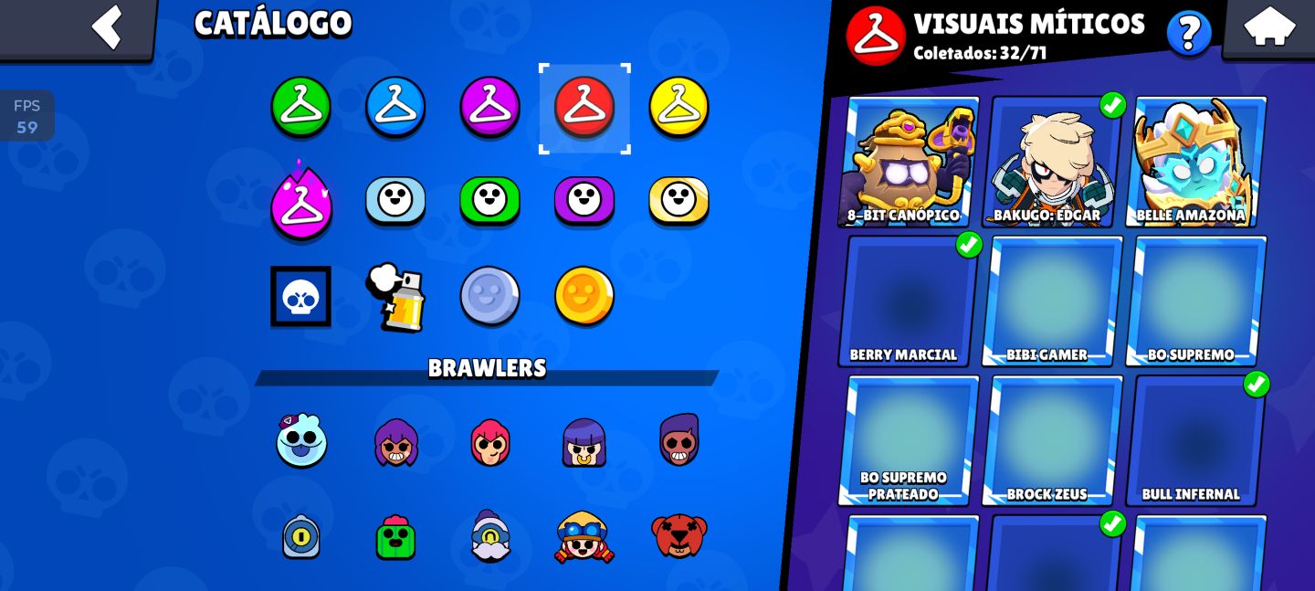 CONTA BRAWL STARS 78K TROFÉUS - 104 BRAWLERS - 3 PRO PASS