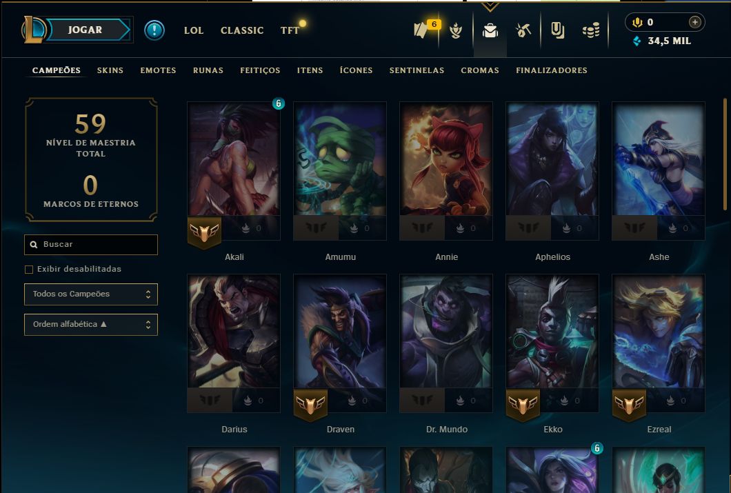 CONTA MASTER LEAGUE 400 PDL 70%WR