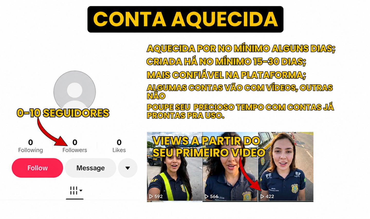 TikTok Aquecido -TikTok Shop- TikTok monetizado, ENTREGA AUTOMÁTICA ,Live Studio