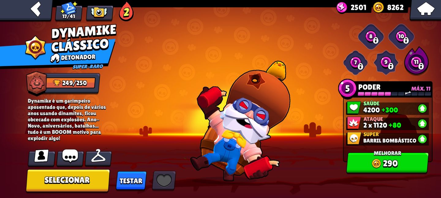 Brawl Stars 12.135 Troféus | Shelly Princesa + Ash Ninja Original + Skins Raras