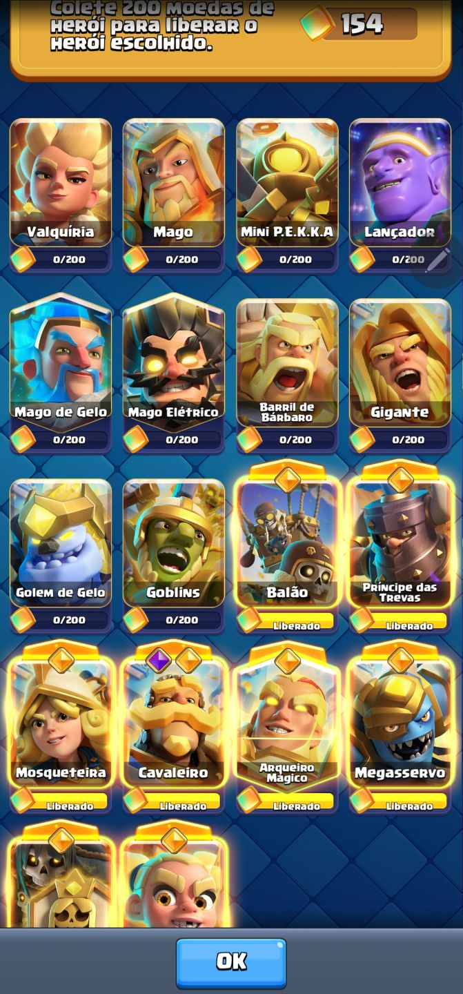 Conta Clash Royale pontuação 1966 - 35evo