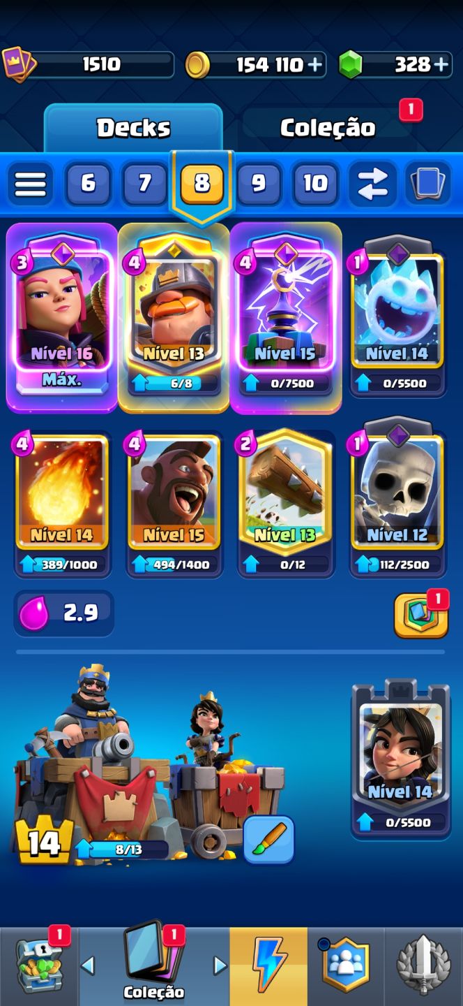 Conta de clash bem montada