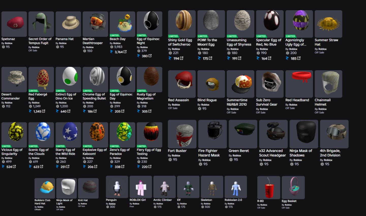CONTA ROBLOX ANTIGA 2010 COM EPIC FACE + 75 OFFSALES E 31K DE RAP [UNVERIFIED]