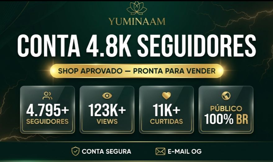 CONTA TIKTOK 4,8K SEGUIDORES, SHOP APROVADO | NICHO NOVELAS | SEM DOC | LIVE CEL