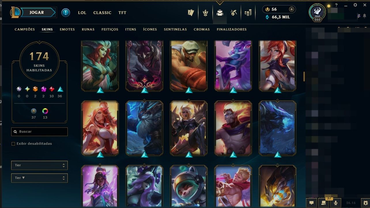 CONTA LOL DESDE 2014 -COLEÇÃO VETERANA - TODOS OS CAMPEÕES