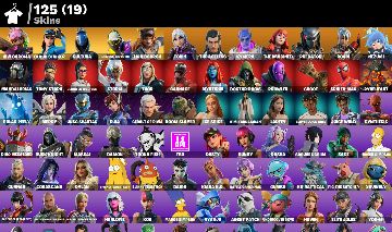 CONTA FORTNITE 125 SKINS | ICE SPICE | KIM KARDASHIAN | MYSTIQUE | MERCY | D.VA