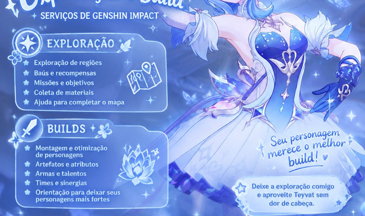 SERVIÇOS GENSHIN EXPLORAÇÃO (PROMOÇÃO TEMPORÁRIA)