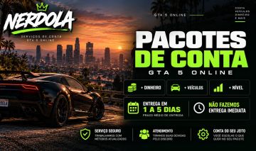 [UP DE CONTAS] GTA 5 ONLINE PC UPAGEM | PACOTES+TRAJES+CARROS+UNLOCK