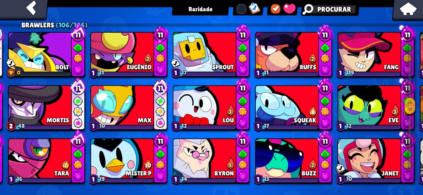 CONTA DE BRAWL STARS FULL UPADA ACOMPANHADA COM CLASH ROYALE