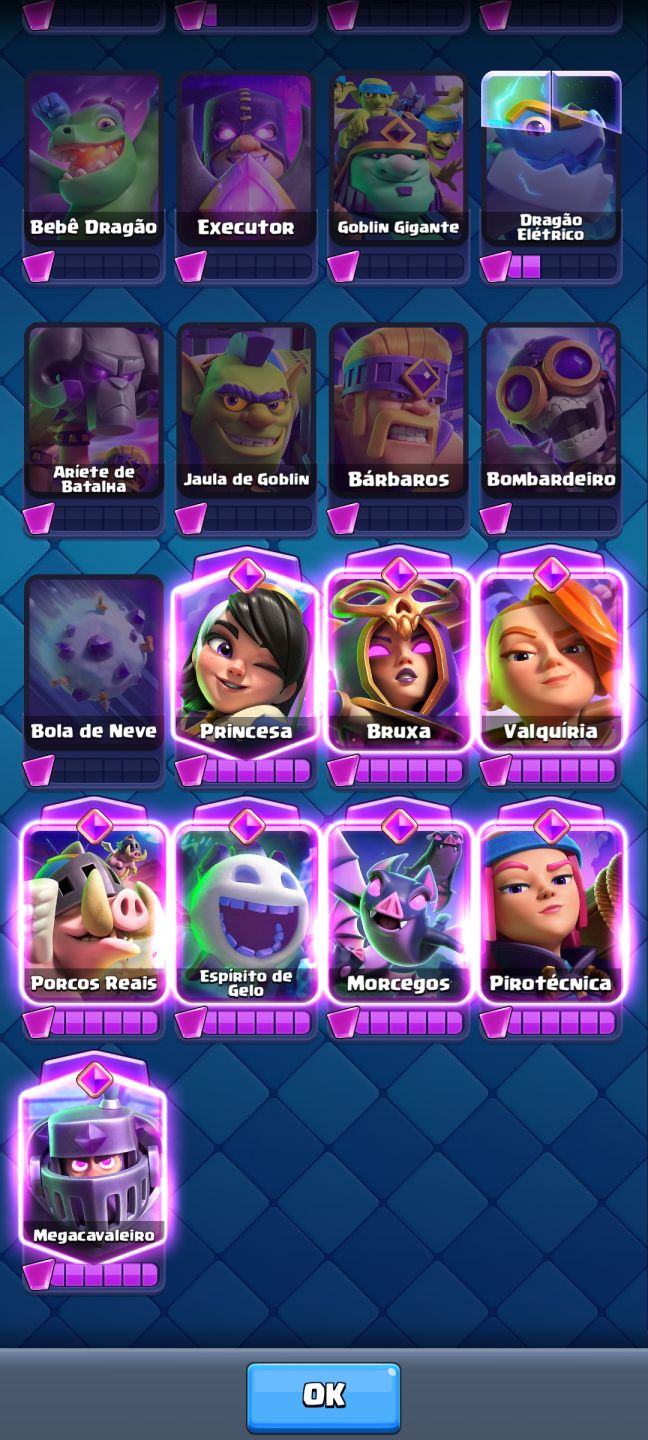 CONTA CLASH ROYALE ANTIGA E MUITO UPADA COM MUITAS CARTAS LVL 16 E COM RANKED