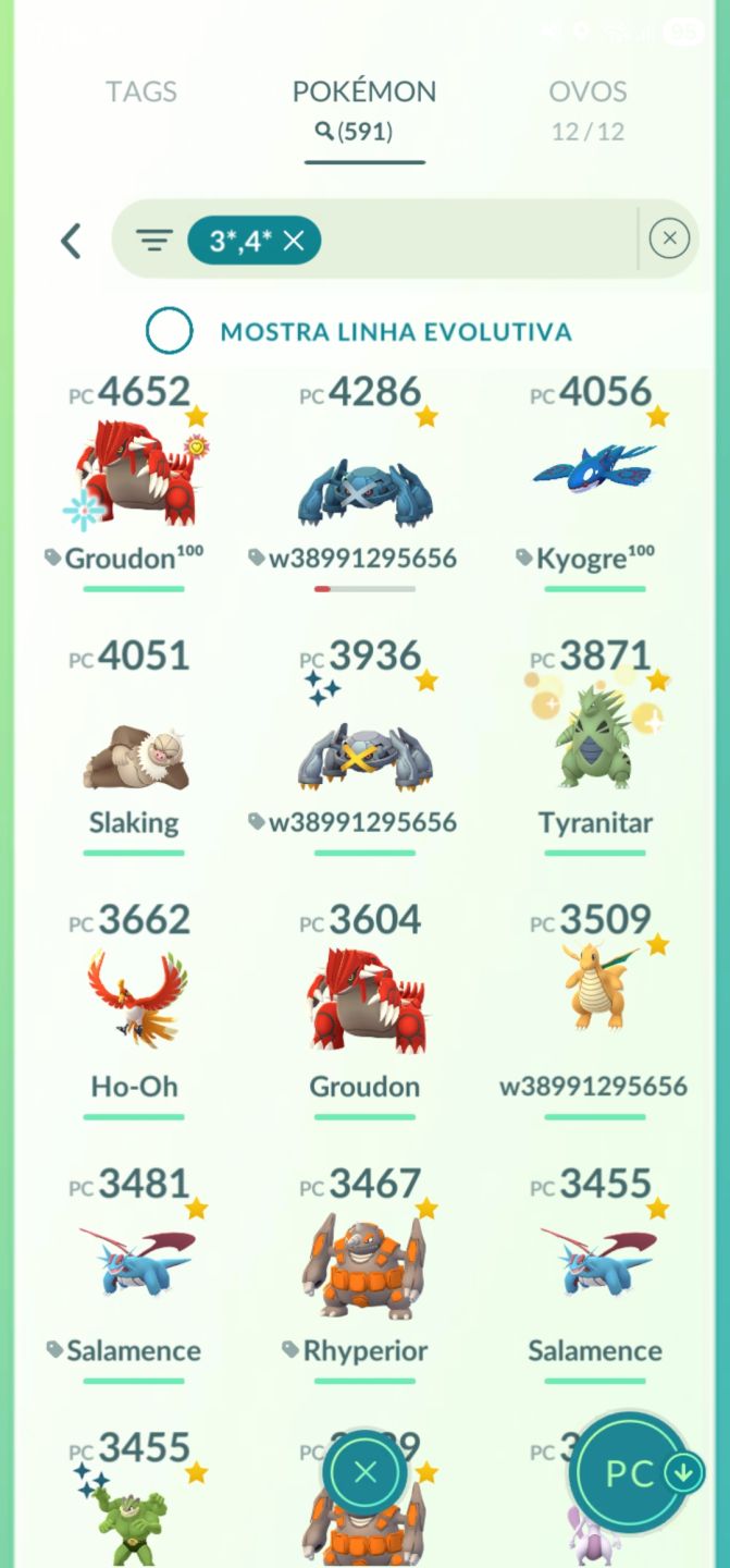 Pokémon Go Nível 70 (progresso 56,2M / 8M), 142.150 XP, 2018, nunca banido, PvP