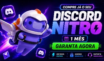 DISCORD NITRO 1 MÊS + 2 BOOSTS - MENOR PREÇO