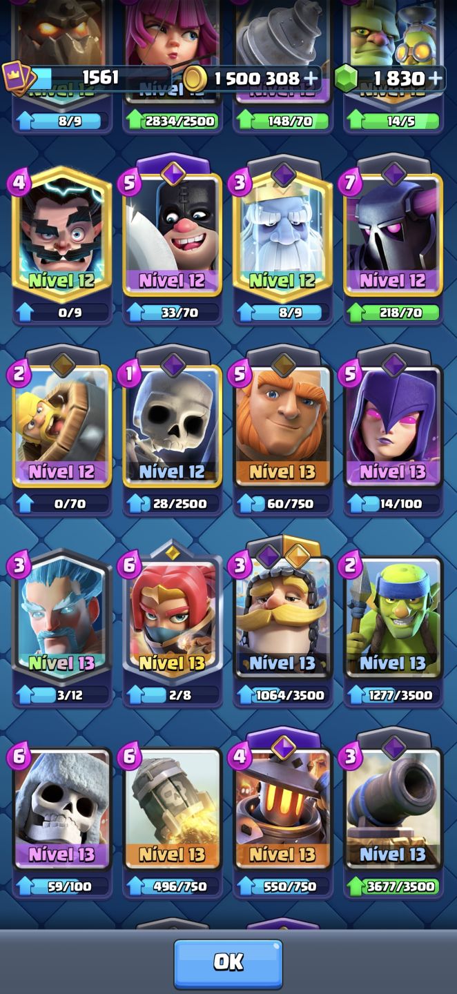 CONTA DE CLASH ROYALE 9 NAOS ANTIGUIDADE