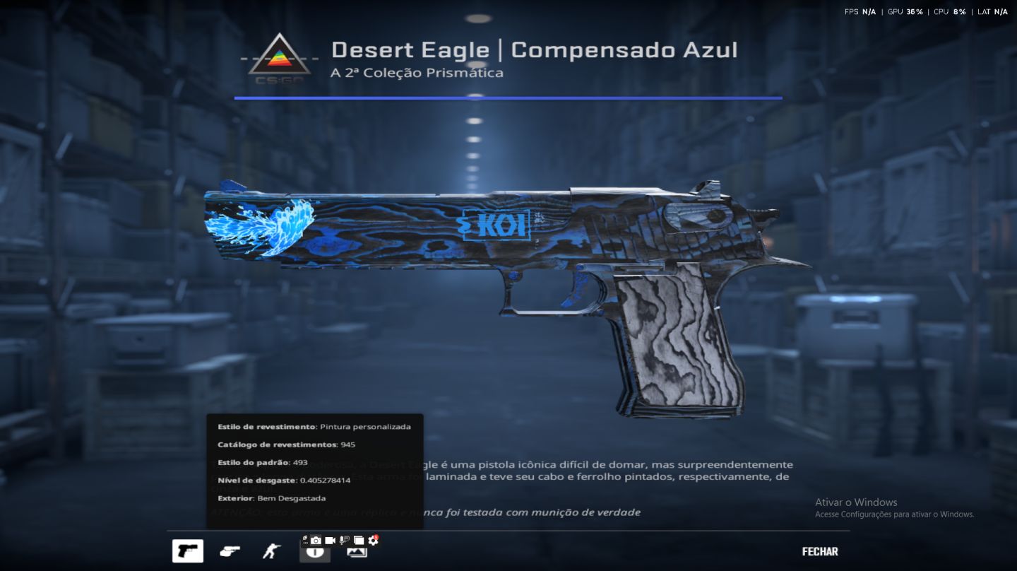 Desert Eagle | Blue Ply / Compensado Azul - WW - Combo Blue Koi