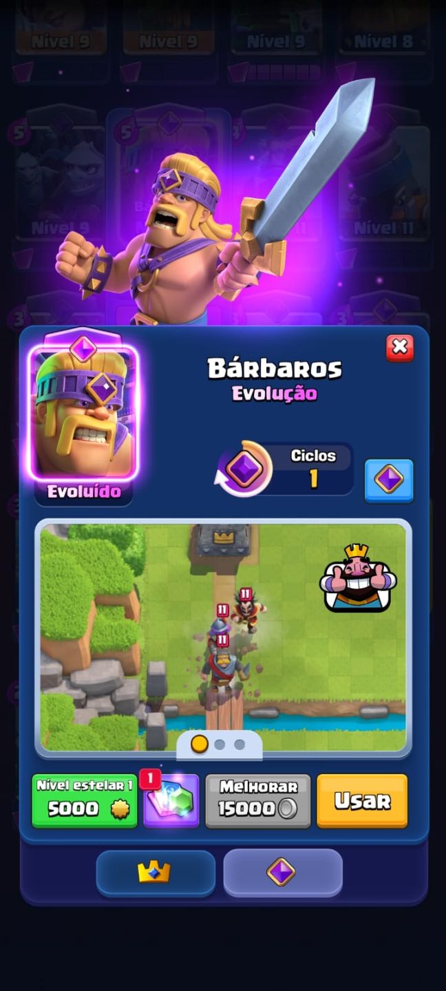 Promoção! Clash Royale Torre Rei Nv12 Arena 19 + 5610 Gemas + Cartas Evoluidas