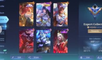 Conta Mobile Legends Lendary | 168 Skins | 100+ Heróis | Main Rotação/Mid