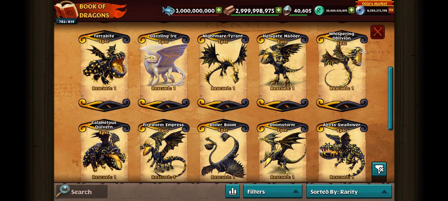 [IOS][ANDROID] Dragões: A Ascenção de Berk (Rise of Berk), Recursos +Dragões 185