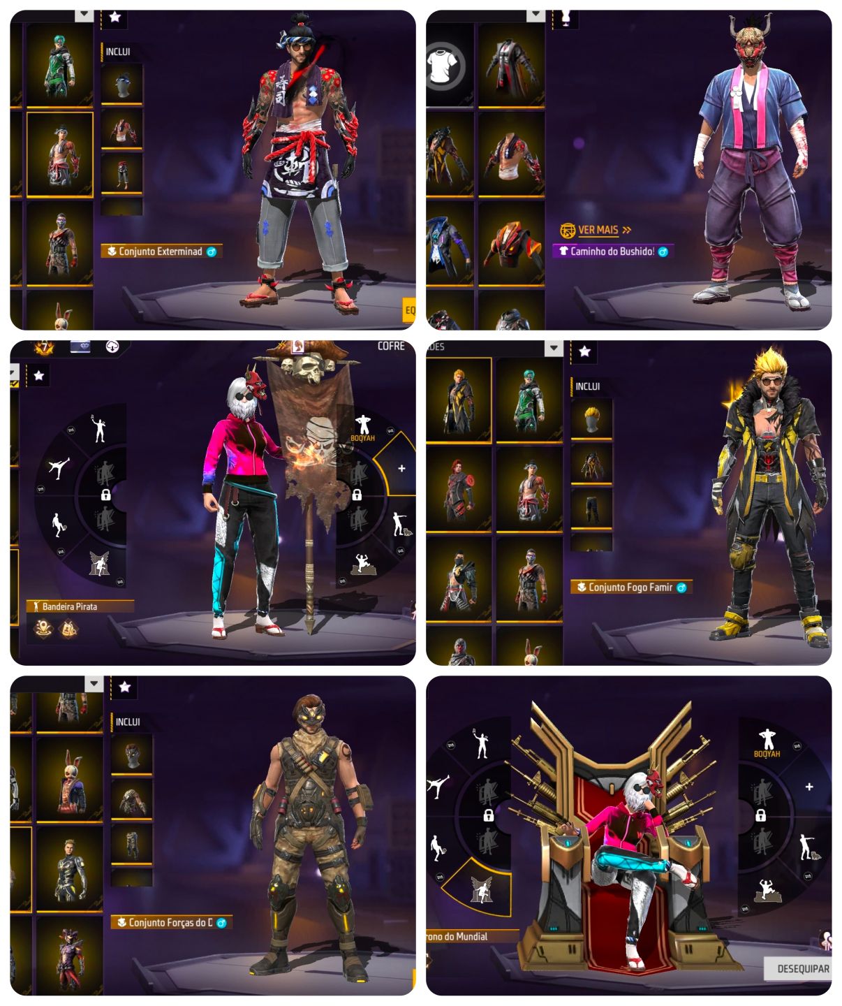 Conta Free Fire OG | Passe 1 Sakura + Angelical + Punho ICE + 15 OLD Incubadoras