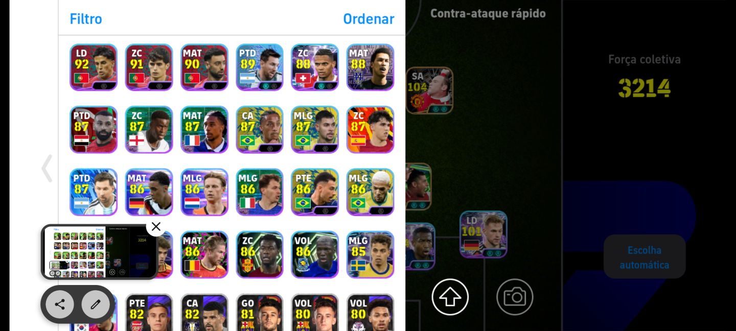 CONTA COM MBAPPE 105 E WILLIAM PACHO 104 SHOWTIME E GATTUSO 105 E VERMAELEN 105